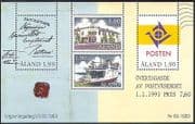 Aland 1993 Ship / Van / Post Office / Post / Mail / Ferry / Transport / Postal 4v m / s (n40953)