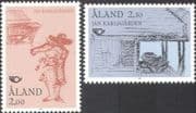 Aland 1993 Tourism/ Violinist/ Fiddler/ Music/ Boat-house/ Museum/ Heritage/History 2v set (n42485)