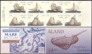Aland 1995 Cargo Sailing Ships/ Boats/ Nautical/ Sail/ Transport 8v (2 x 4v panes) bklt (n41572)