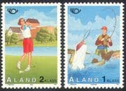 Aland 1995 Golf/ Angling/ Fishing/ Golfing/ Sports/ Games/ Tourism 2v set (n41565)