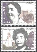 Aland 1996 Europa/ Famous Women/ Writers/ Politics/ Politicians/ People 2v set (n42251)