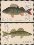 Aland 2006 Perch / Zander / Fish / Nature / Art / Paintings / Artists 2v set (n39380)