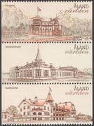 Aland 2012 Tourism/ Hotels/ House/ Buildings/ Architecture/ Heritage 3v set ex bklt stp (n42486)