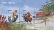 Aland 2016 YO Rooster/Greetings/Birds/Animals/Nature/Zodiac/Fortune 2v m/s (af1038)