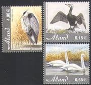 Aland Islands 2005 Swan/ Heron/ Cormorant/ Birds/ Nature/ Wildlife/ Conservation 3v set (n36155)