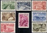 Albania 1953 Cotton Mill/ Canal/ Dam/ /Hydro/ Electricity/ Industry/ Buildings 8v set (n38525a)