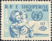 Albania 1959 Human Rights 10th Anniversary/ UN/ Welfare/ People 1v (n21102a)