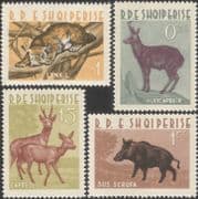 Albania 1962 Lynx/ Deer/ Boar/ Chamois/ Animals/ Nature/ Wildlife/ Cat 4v set (n45307w)