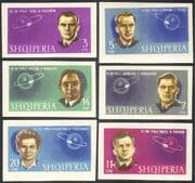 Albania 1963 Yuri Gagarin/ Tereshkova/ Titov/ Space/ Cosmonauts/ Astronauts/ People/ Transport 6v set imperforate (n43120)