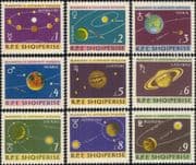 Albania 1964 Solar System/ Space/ Planets/ Stars/ Sun/ Earth/ Mars/ Astronomy 9v set (s144s)