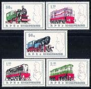 Albania 1989 Trains / Steam / Rail / Transport 5v set n30834