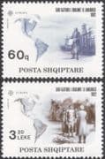 Albania 1992 Europa/ Columbus/ Ships/ Sailing/ People/ Exploration/ Transport 2v set (n33866)