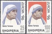 Albania 1996 Europa/ Mother Teresa/ People/ Charity/ Welfare/ Religion 2v set (n35601)
