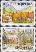 Albania 1999 Europa/ National Parks/ Mountains/ Trees/ Forest/ Nature/ Buildings 2v set (n46164)