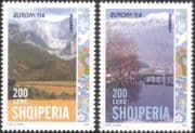 Albania 2004 Europa/ Holidays/ Tourism/ Mountains/ Lake/ Trees/ Birds 2v set (n27256)