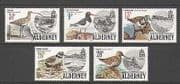 Alderney 1984 Shore Birds / Boat / Nature 5v set (n21373)