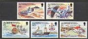 Alderney 1991 Lighthouse / Ships / Helicopter 5v set n22205