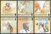 Alderney 1996 Cats / Butterfly / Pets / Domestic Animals / Nature 6v set (s3211)