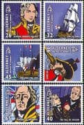 Alderney 2005 Battle of Trafalgar/ Nelson/ Navy/ Ships/ Battles/ War/ Military 6v set (n26081)
