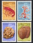 Algeria 1970 Prawn / Snail / Coral / Shells / Marine / Nature / Wildlife 4v set (n39209)