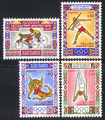 Algeria 1972 Olympics / Sports / Games / Cycling 4v (n32212)