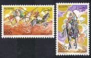 Algeria 1977 Cavaliers / Horses / Animals / Nature / Entertainment / Transport 2v (n39330)
