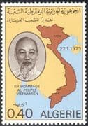 Algieria 1973 Ho-Chi-Mihn/ Viet Nam/ Map/ People/ Politics/ Politicians 1v (n42929)