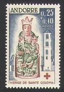 Andorra 1964 Red Cross / Health / Welfare / Statue / Art / Sculpture / Building 1v (n35747)