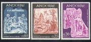 Andorra 1967 Bible / Frescoes / Art / Painting / Religion 3v set (n34449)