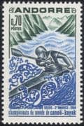 Andorra 1969 Canoe/ Kayak/ Boats/ Sports/ Canoeing/ Kayaking 1v (n34123)