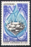 Andorra 1969 European Water Charter/ Natural Resources/ Environment/ Diamond/ Nature 1v (n41847)