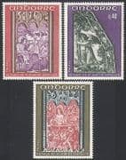 Andorra 1970 Art / Carving / Church / Angels / Religion 3v set (n34129)