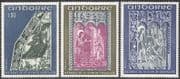 Andorra 1972 Art/ Carving/ Church/ St John/ Bishops/ Angels/ Religion 3v set (n42949)