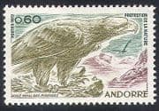 Andorra 1972 Golden Eagle / Nature Protection / Birds / Conservation / Raptors 1v n40983