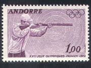Andorra 1972 Olympics / Olympic Games / Sports / Shooting 1v (n35740)