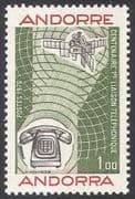 Andorra 1976 Telephone/ Inventions/ Science/ Technology/ Space/ Communications Satellite 1v n41714