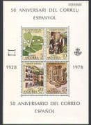 Andorra 1978 Buildings/ Map/ Postman/ Horse/ Coat-of-Arms/ Post/ Mail 4v m/s (n36200)