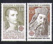 Andorra 1980 Europa / Napoleon / Charlemagne / People / Politics 2v set (n36473)