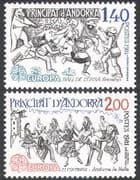 Andorra 1981 Europa/ Dance/ Dancing/ Music/ Musicians/ Animation 2v set (n41712)