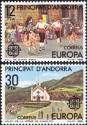 Andorra 1981 Europa/ Festivals/ Dance/ Dancing/ Music/ Church/ Buildings 2v set (ex1017)