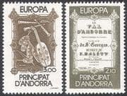 Andorra 1985 Europa/ Opera/ Music/ Songs/ Singing/ Musical Instruments/ Lyre/ Pipes 2v set (n41713)