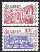 Andorra 1990 Europa / Post Office Buildings / Architecture / Animation 2v set (n36467)