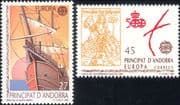 Andorra 1992 Europa/ Columbus/ America/ Boats/ Sailing/ Transport/ Explorers/ People 2v set (b6225q)