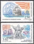 Andorra 1992 Europa/ Columbus/ America/ Boats/ Ships/ Sailing/ Transport/ Exploration/ Explorers 2v set (n42656)