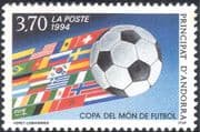 Andorra 1994 Sports/ Football/ World Cup/ WC/ Soccer/ Games/ Flags/ Animation 1v (n44096)
