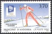 Andorra 1994 Sports/ Winter Olympic Games/ Olympics/ Skiing/ Skier 1v (n42662)