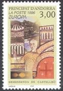 Andorra 1996 Europa/ Famous Women/ Ermessenda de Castellbo/ Art/ People/ History/Heritage 1v (n42660)