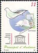 Andorra 1997 UNESCO/ Dove/ Bird/ Book/ Literature/ Computer/ Art/ Animation 1v (n45549)