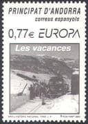 Andorra 2004 Europa/ Holidays/ Tourism/ Coach/ Bus/ Motoring/ Transport/ Skiing/ Skiers/ Sports 1v (n42664)