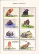 Angola 1998 Lion/ Gorilla/ Elephant/ Giraffe/ Rhino/ Animals/ Wildlife/ Nature 8v sht (b4360c)